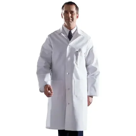 Medline – Lab Coat White Size 34 Knee Length Reusable – MDT17WHT34