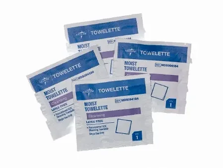 Medline – Personal Wipe Individual Packet BZK (Benzalkonium Chloride) / Isopropyl Alcohol Scented 100 Count – MDS094185