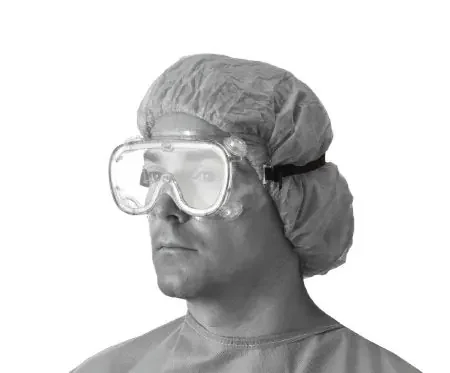 Medline – Protective Goggles Vented Temple Clear Tint Clear Frame Elastic Strap One Size Fits Most – NON24776
