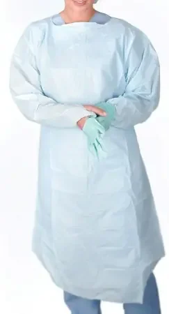 Medline – Protective Procedure Gown One Size Fits Most Blue NonSterile Not Rated Disposable – CRI5000