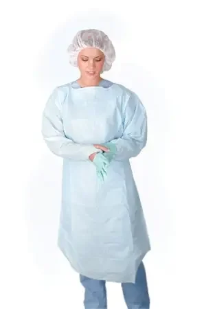 Medline – Protective Procedure Gown X-Large Blue NonSterile Not Rated Disposable – CRI5001
