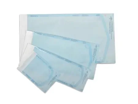 Medline – Sterilization Pouch Ethylene Oxide (EO) Gas / Steam 12 X 15 Inch Transparent Blue / White Self Seal – MPP100555GS