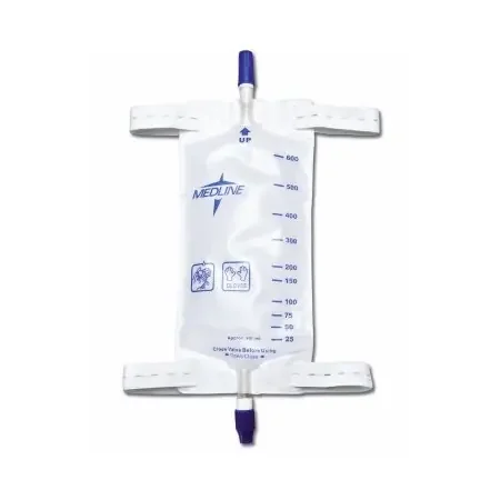 Medline – Urinary Leg Bag Anti-Reflux Valve Sterile Fluid Path 600 mL – DYND12574