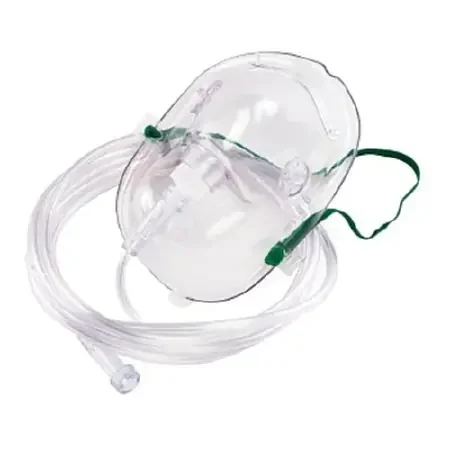 MedSource – NonRebreather Oxygen Mask Elongated Style Adult Medium Adjustable Head Strap / Nose Clip – MS-26041