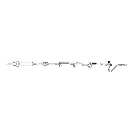MedSource – Primary IV Administration Set 10 Drops / mL Drip Rate 83 Inch Tubing 3 Ports – MS-83250