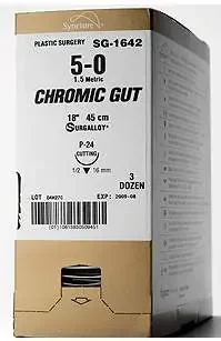 Medtronic MITG – Suture with Needle Absorbable Uncoated Undyed Suture Chromic Gut Size 6 – 0 18 Inch Suture 1-Needle 11 mm Length 3/8 Circle Reverse Cutting Needle – G-1780K