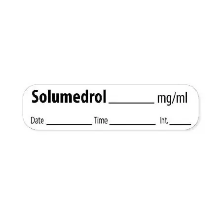 MedVision – Drug Label Anesthesia Label Solumedrol_mg/mL Date_Time_Int White 3/8 X 1-7/16 Inch – MV02SW0450