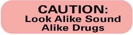 MedVision – Pre-Printed Label Warning Label Fluorescent Red Paper Caution Look alike Sound Alike Drugs Black Caution 2 X 2-15-16 Inch – MV08FR1148