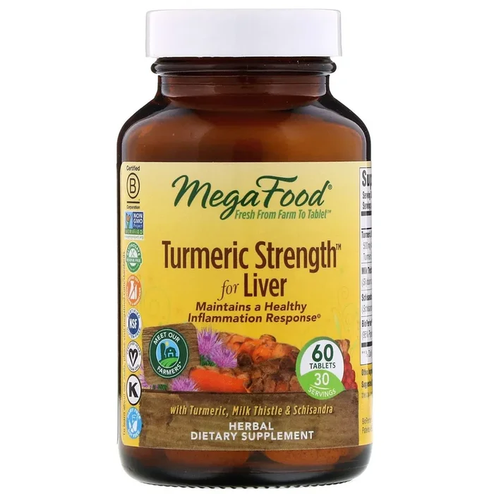 Megafood, Turmeric Strength For Liver, 60 Tablets