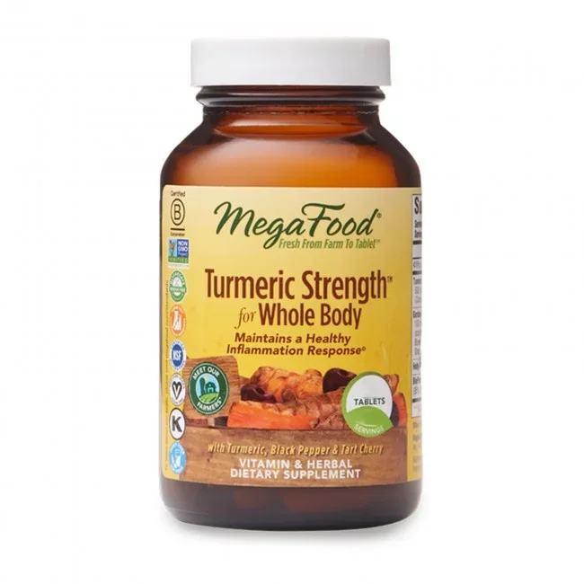 MegaFood Turmeric Strength for Whole Body 120 Tablets