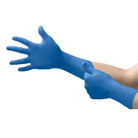 MegaPro – Exam Glove Small NonSterile Latex Extended Cuff Length Fully Textured Blue Not Chemo Approved – L851