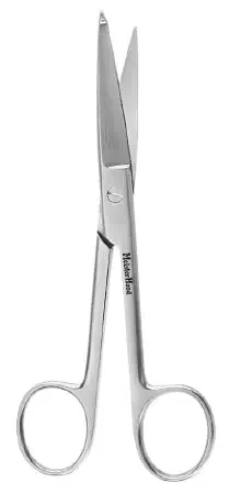 MeisterHand – Bandage Scissors Knowles 5-1/2 Inch Length Surgical Grade Stainless Steel NonSterile Finger Ring Handle Straight Sharp Tip / Blunt Tip – MH5-560