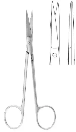 MeisterHand – Ear / Nasal Scissors Joseph 5-3/4 Inch Length Surgical Grade Stainless Steel NonSterile Finger Ring Handle Straight Sharp Tip / Sharp Tip – MH21-630