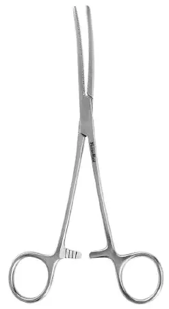 MeisterHand – Hemostatic Forceps Rochester-Pean 6-1/4 Inch Length Surgical Grade German Stainless Steel NonSterile Ratchet Lock Finger Ring Handle Curved Serrated Tips – MH7-138