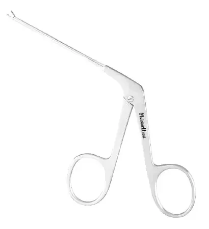 MeisterHand – Micro Ear Forceps Allis 3-1/4 Inch Length Surgical Grade German Stainless Steel NonSterile NonLocking Finger Ring Handle Straight Oval Alligator Cups – MH19-2110