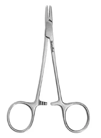 MeisterHand – Needle Holder 4 3/4 Inch Length Serrated Jaws Finger Ring Handle – MH8-4