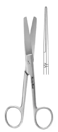 MeisterHand – Operating Scissors 5-1/2 Inch Length Surgical Grade Stainless Steel NonSterile Finger Ring Handle Straight Blunt Tip / Blunt Tip – MH5-26