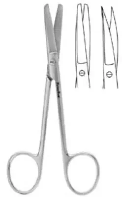 MeisterHand – Plastic Surgery Scissors 4-3/4 Inch Length Surgical Grade Stainless Steel NonSterile Finger Ring Handle Curved Sharp Tip / Sharp Tip – MH5-276