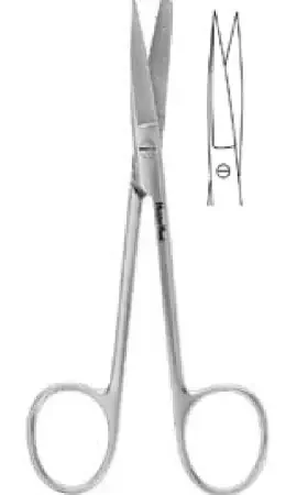 MeisterHand – Plastic Surgery Scissors 4-3/4 Inch Length Surgical Grade Stainless Steel NonSterile Finger Ring Handle Straight Sharp Tip / Sharp Tip – MH5-270