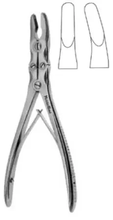 MeisterHand – Rongeur Ruskin Curved Double Action, Double Spring Plier Type Handle 5 mm Bite X 7-1/4 Inch Length – MH19-852