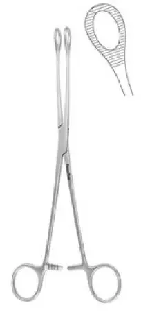 MeisterHand – Sponge Forceps Foerster 7 Inch Length Surgical Grade German Stainless Steel NonSterile Ratchet Lock Finger Ring Handle Curved Serrated Fenestrated Oval Tips – MH7-614
