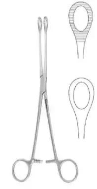 MeisterHand – Sponge Forceps Foerster 9-1/2 Inch Length Surgical Grade German Stainless Steel NonSterile Ratchet Lock Finger Ring Handle Straight Serrated Fenestrated Oval Tips – MH7-600