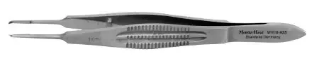 MeisterHand – Suture Forceps Castroviejo 4 Inch Length Surgical Grade German Stainless Steel NonSterile NonLocking Wide Thumb Handle Straight 1 X 2 Teeth with Tying Platform – MH18-955