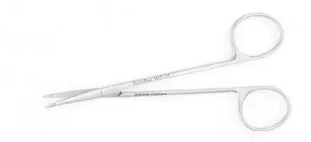 MeisterHand – Suture Scissors Littler 4-5/8 Inch Length Surgical Grade Stainless Steel NonSterile Finger Ring Handle Curved Blunt Tip / Blunt Tip – MH21-536