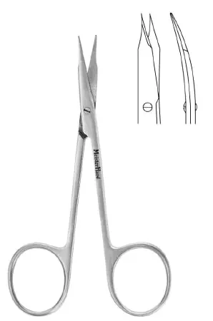MeisterHand – Tenotomy Scissors Stevens 4-1/8 Inch Length Surgical Grade Stainless Steel NonSterile Finger Ring Handle Curved Sharp Tip / Sharp Tip – MH18-1464
