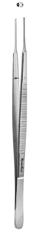 MeisterHand – Tissue Forceps Gerald 7 Inch Length Surgical Grade German Stainless Steel NonSterile NonLocking Thumb Handle Straight 1 X 2 Teeth – MH6-182