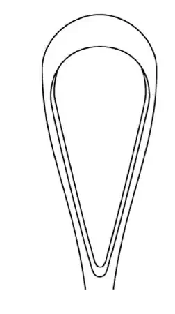 MeisterHand – Uterine Curette Sims 11 Inch Length Hollow Handle with Grooves Size 00 Tip Sharp Teardrop Loop Tip – MH30-1205-0