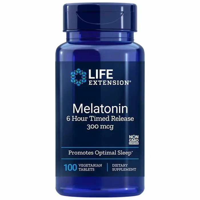 Melatonin 6 HLife Extension’s Timed Release, 300 mcg, 100 vegetarian tablets