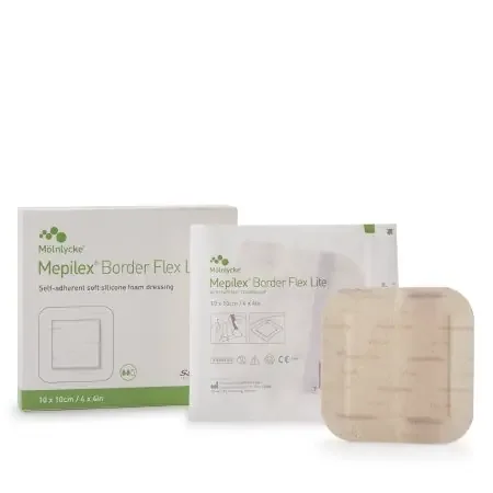 Mepilex Border Flex Lite – Silicone Foam Dressing 4 X 4 Inch Square Adhesive with Border Sterile – 581300