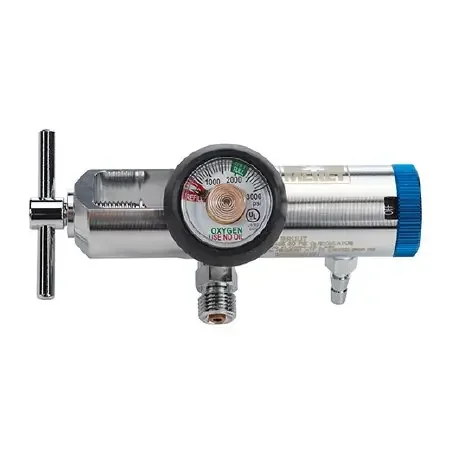 MERET MAGNUM – Oxygen Regulator Adjustable 0 – 25 LPM Barb Outlet CGA-870 – EMSREG8725-B2D