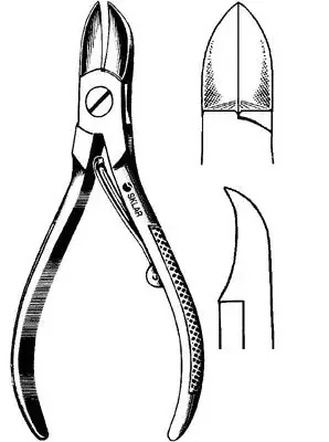 Merit – Nail Nipper Straight Concave Jaw 4-1/2 Inch Length Stainless Steel – 96-2667