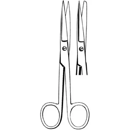 Merit – Operating Scissors 6-1/2 Inch Length Office Grade Stainless Steel NonSterile Finger Ring Handle Straight Sharp Tip / Blunt Tip – 97-281