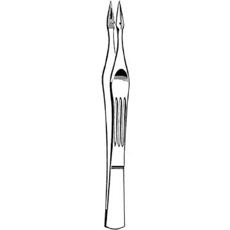 Merit – Splinter Forceps Carmalt 4-1/2 Inch Length Mid Grade Stainless Steel NonSterile NonLocking Thumb Handle Straight Pointed Tip – 97-791