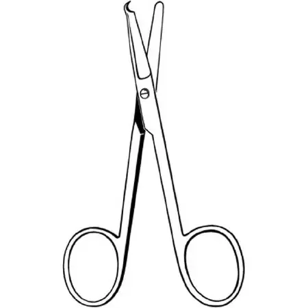 Merit – Stitch Scissors Littauer 5-1/2 Inch Length Office Grade Pakistan Stainless Steel NonSterile Finger Ring Handle Straight Blunt Tip / Blunt Tip – 97-358