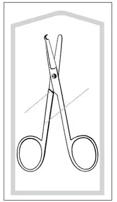 Merit – Stitch Scissors Spencer 4-1/2 Inch Length Office Grade Pakistan Stainless Steel Sterile Finger Ring Handle Straight Blunt Tip / Blunt Tip – 96-2598M