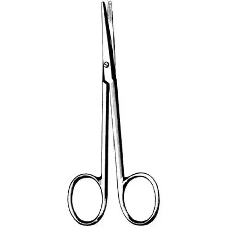 Merit – Strabismus Scissors 4-1/2 Inch Length Office Grade Stainless Steel Finger Ring Handle Straight Sharp Tip / Sharp Tip – 97-360