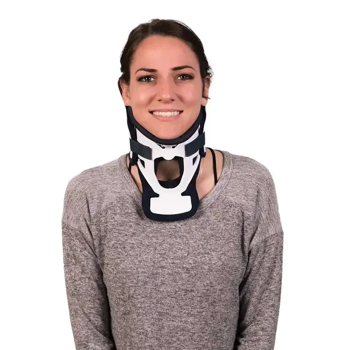 Miami J – Rigid Cervical Collar Preformed Adult Small Two-Piece / Trachea Opening – MJ 300