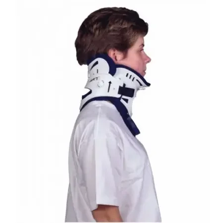 Miami J – Rigid Cervical Collar Preformed Adult Super Short One-Piece / Trachea Opening 1 Inch Height 10 to 20 Inch Neck Circumference – 960453