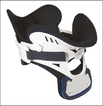 Miami J – Rigid Cervical Collar with Replacement Pads Preformed Adult Stout Two-Piece / Trachea Opening – MJR-200L