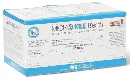 Micro-Kill Bleach – Surface Disinfectant Cleaner Premoistened Germicidal Manual Pull Wipe 100 Count Individual Packet Bleach Scent NonSterile – MSC351420AN