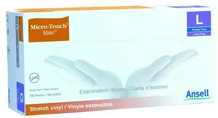Micro-Touch Elite – Exam Glove Small NonSterile Vinyl Standard Cuff Length Smooth Ivory Not Chemo Approved – 3091