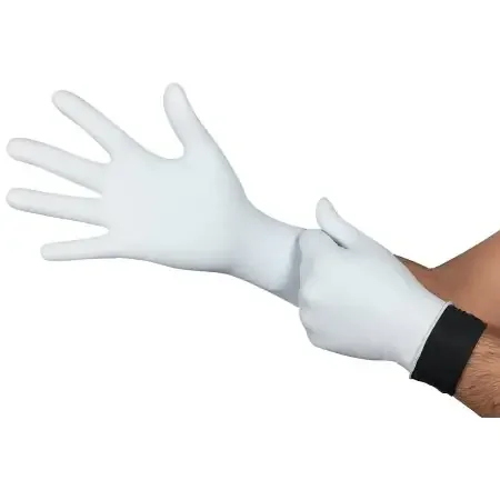 MICROFLEX ApexPro LC100 – Exam Glove Large NonSterile Nitrile Extended Cuff Length Fully Textured White / Black Chemo Tested – AP12-3