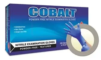 MICROFLEX Cobalt – Exam Glove X-Small NonSterile Nitrile Standard Cuff Length Fully Textured Blue Not Chemo Approved – N190