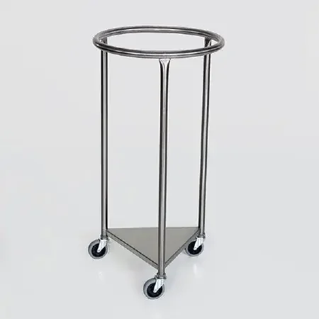 Mid Central Medical – Hamper Stand Rolling Round Opening Open Top Without Lid – MCM2001