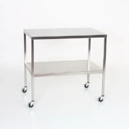 Mid Central Medical – Instrument / Back Table 24 X 34 X 48 Inch 304 Stainless Steel / 16 Gauge – MCM507