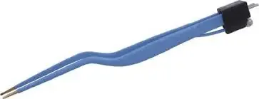 Midas Touch – Bipolar Forceps 3-5/9 Inch Working Length Surgical Grade Coated Stainless Steel NonSterile NonLocking Bayonet Handle Angled Up 1.5 mm Tips – 90-7001
